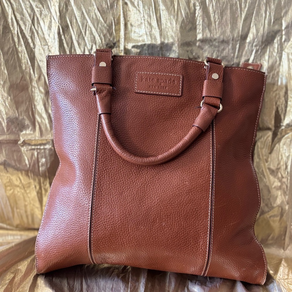 Kate Spade Rich Brown Leather Tote Bag